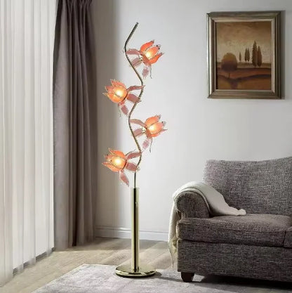 Élise Lotus LED Flexible Flower Table Lamp E26 Glass