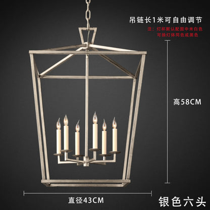 Vintage Gold Iron Cage Pendant Light for Dining Room and Living Spaces