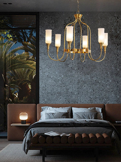 Aurélie Brass Cottage Ceiling Chandelier Light