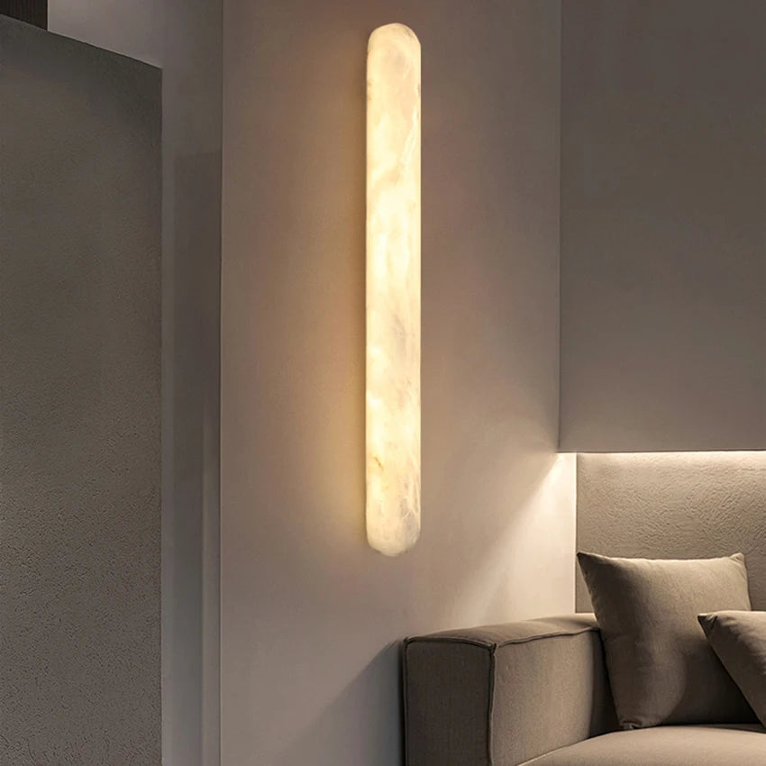 Camille Oval Marble Wall Lamp Luxury LED Sconce Light