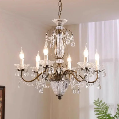Charlotte Vintage Industrial Candle Chandelier Coffee Gold Ceiling Light