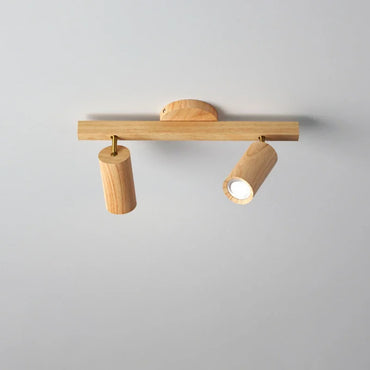 Camille Wooden LED E27 Surface Spotlight Ceiling Lamp