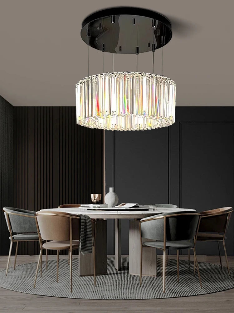 Élise Italian Luxury Round Pendant Light Crystal Ceiling Lamp