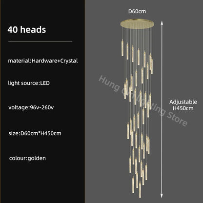 Élodie Crystal Staircase Pendant Chandelier