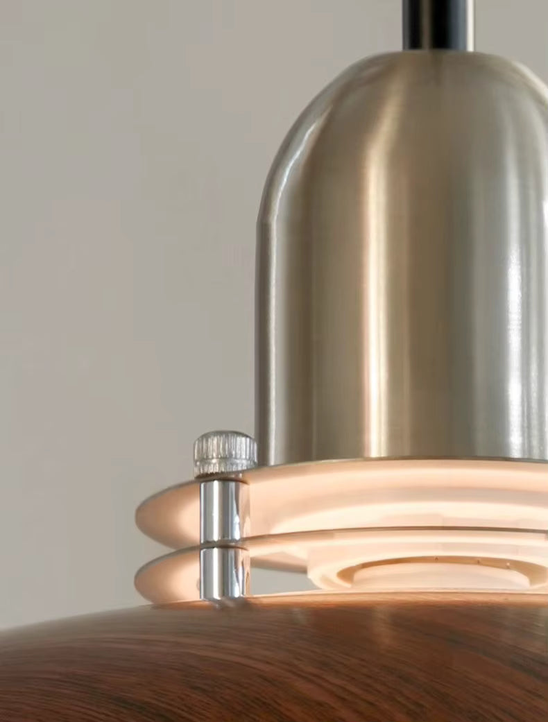 Amélie Aero Linear Wood and Metal Pendant