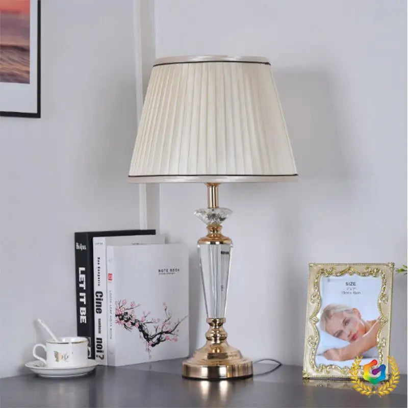 European Retro Crystal Floor Lamp for Living Room & Bedroom