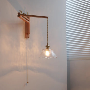 Élise Glass Flower Wall Lamp Flexible Arm Nordic