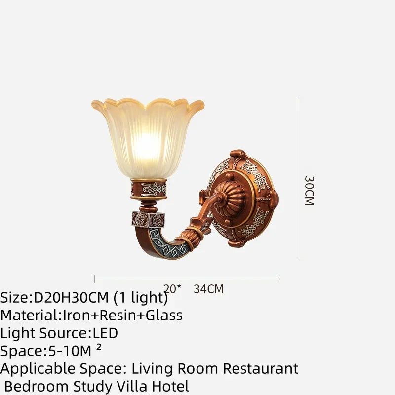 European Luxury Living Room Chandelier American Retro Restaurant  Villa Hotel Western Restaurant Cafe Pendent Lamp
