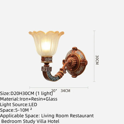 European Luxury Living Room Chandelier American Retro Restaurant  Villa Hotel Western Restaurant Cafe Pendent Lamp