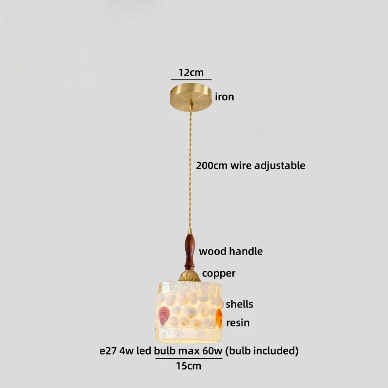 Isabelle Ceramic Pendant Light Japanese Vintage Style