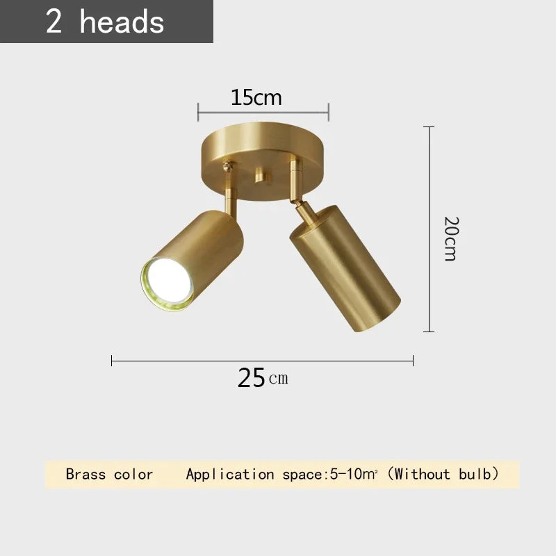 Juliette Postmodern Gold Adjustable GU10 Multi-Head Ceiling Spotlight