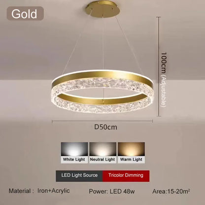 Sophie Minimalist Ring LED Ceiling Chandelier