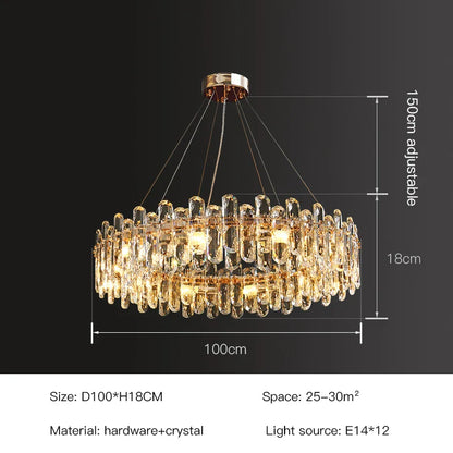 Genevieve Modern Crystal Glass Chandelier