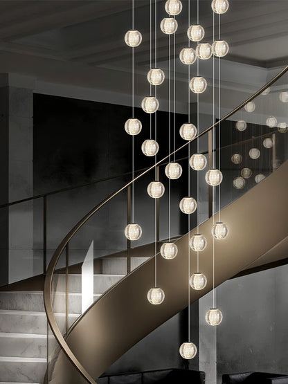 Camille Crystal Fishbone Pendant Chandelier