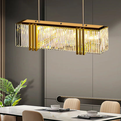 Colette Crystal Linear LED Pendant Chandelier