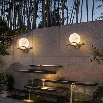 Sophie Italian Marble Brass LED Wall Lamp Waterproof Outdoor Light