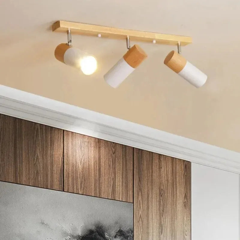 Camille Nordic Multi-Head LED Ceiling Spotlight Modern Black & White