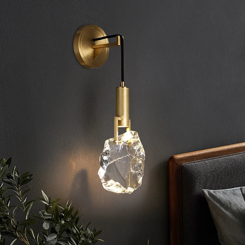 Elise Crystal Square Wall Lamp Nordic Modern