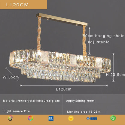 Geneva Luxury Crystal Pendant Chandelier for Dining & Living Spaces