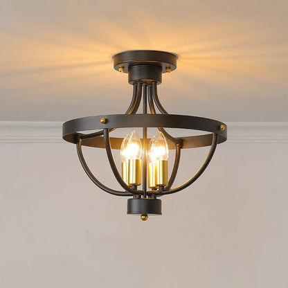 Céleste Geometric Farmhouse 4-Light Pendant Chandelier Fixture