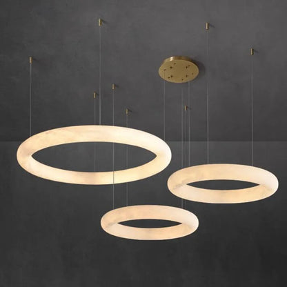 Juliette Marble Stone Ring Pendant Light