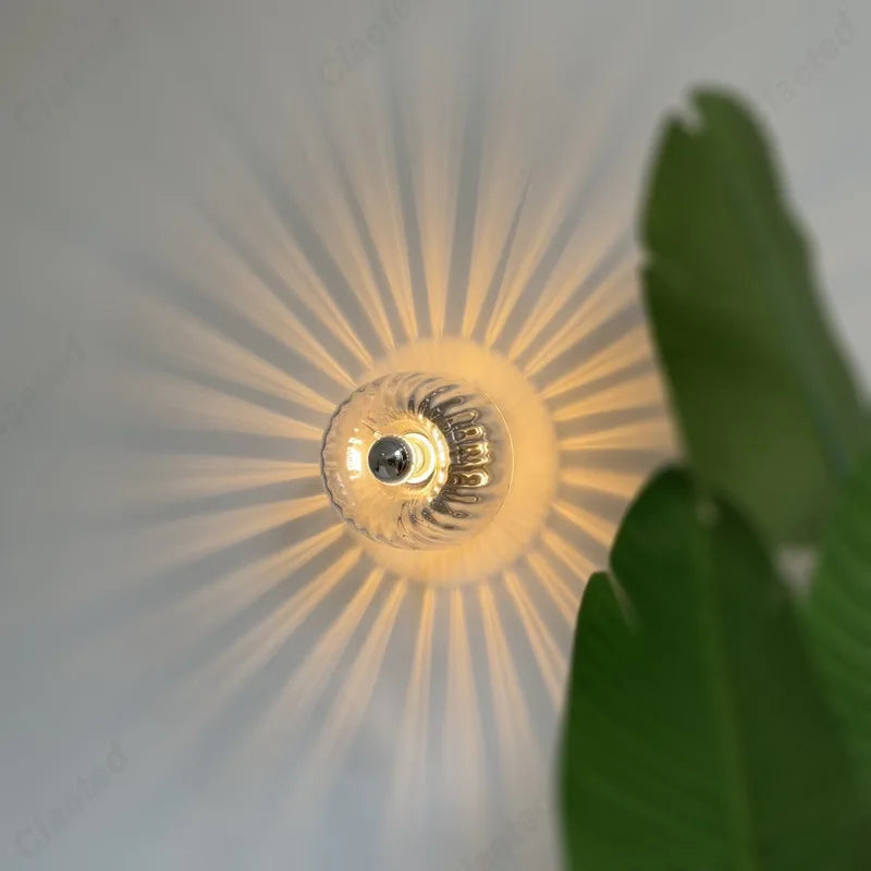 Lucie Retro Glass Wall Light