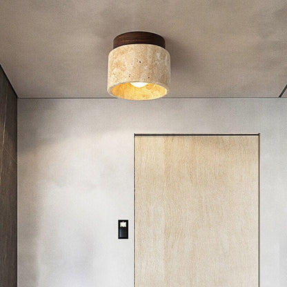 Amélie Wabi-Sabi Yellow Marble Ceiling Light