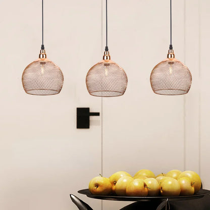 Élise Nordic Bird Cage Pendant Light E27 Rose Gold Retro Chandelier