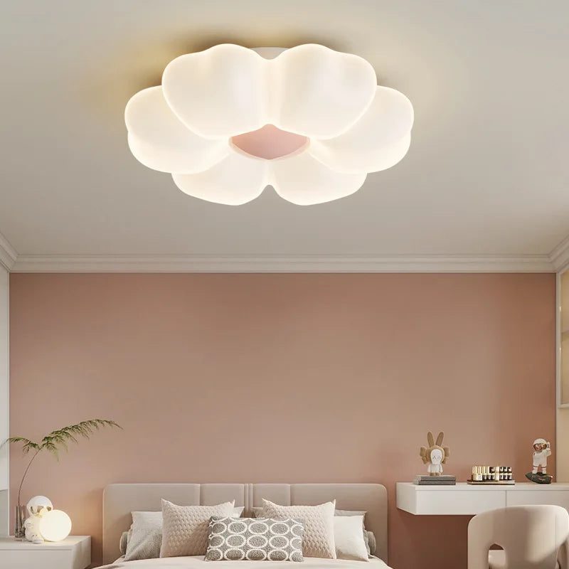 Élodie Pink Flower LED Ceiling Light Princess Room Dimmable