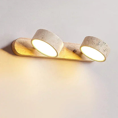 Amélie Travertine Duo Rotatable LED Wall Light