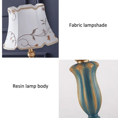 Élodie Nordic Green Carved Table Lamp