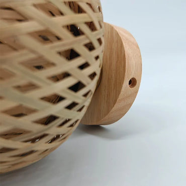 Élise Rural Bamboo Lantern Pendant Light E27 Ceiling Wicker Lamp