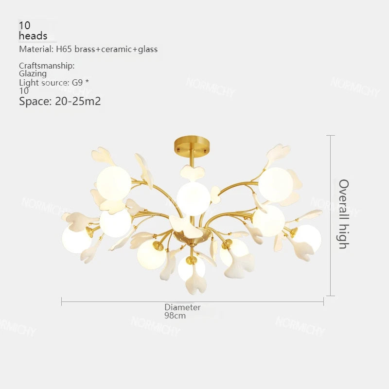 Sofia Copper Frosted Glass Pendant Chandelier Fixture