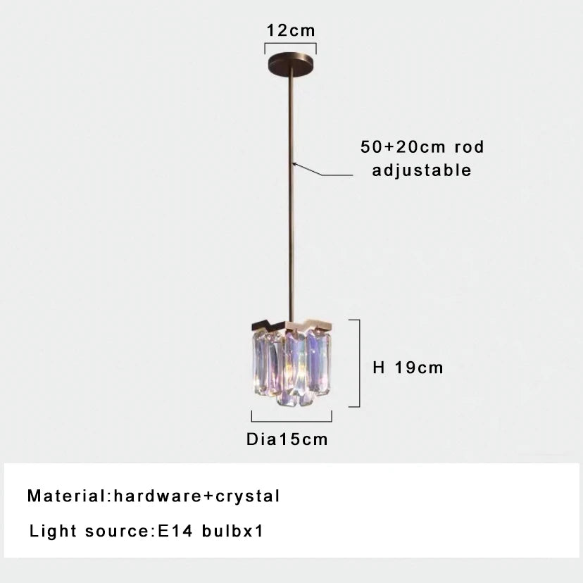Sophie Luxury Italian Crystal Round Pendant Lamp Dining Living Foyer Decor