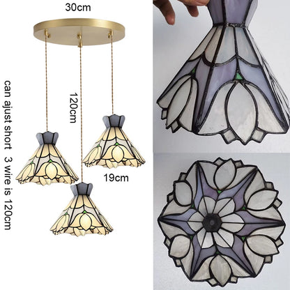 Camille Retro Colorful Glass Pendant Chandelier E27 Light