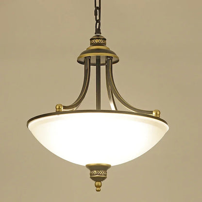 Émilie Retro Milky Glass Pendant Chandelier 3-Light