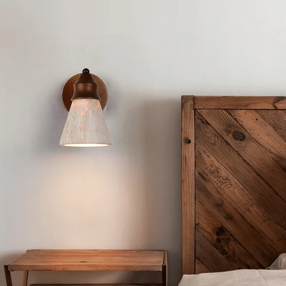 Élodie Travertine Stone Wall Lamp Nordic Bedroom Sconce