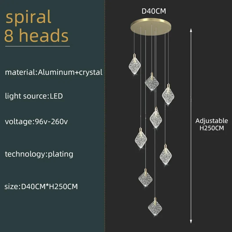 Isabelle Luxury Crystal LED Ceiling Chandelier