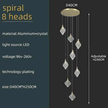 Isabelle Luxury Crystal LED Ceiling Chandelier