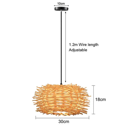Aurélien Bamboo Rattan Pendant Light Handwoven Ceiling