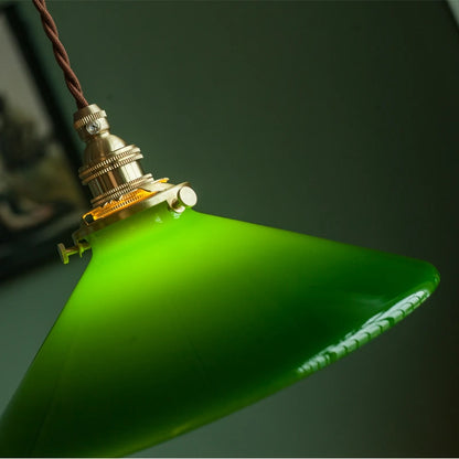 Amélie Vintage Green Glass Pendant Light