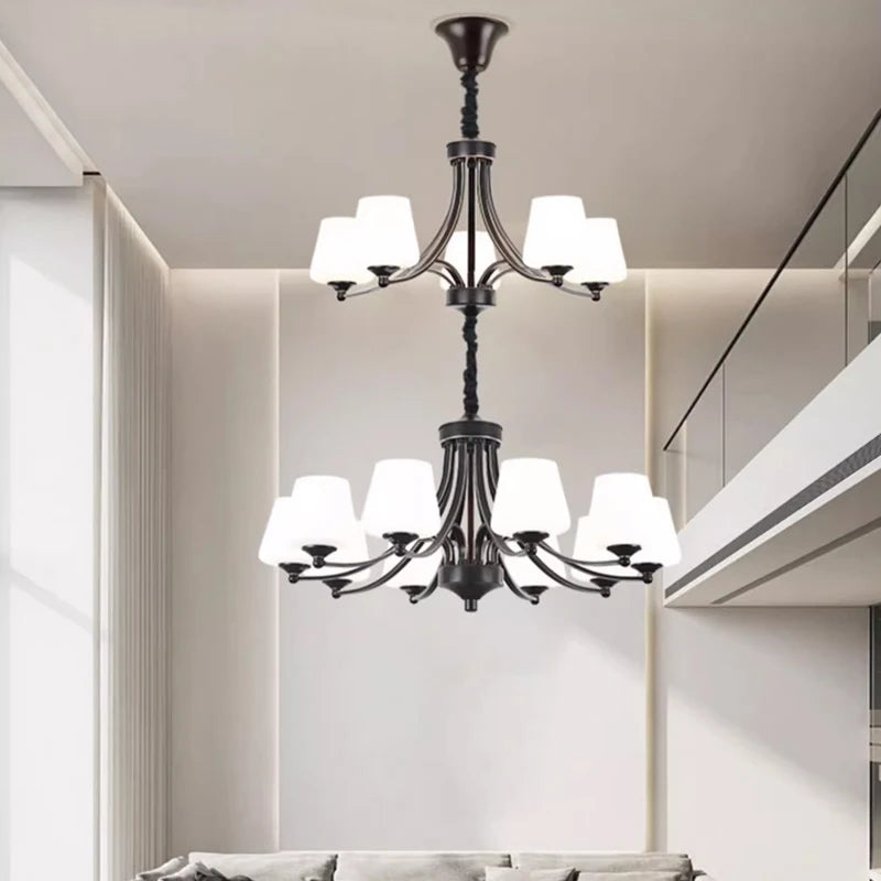 Isabelle Nordic Glass Stair Pendant Chandelier