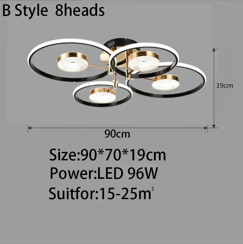Modern Layered LED Ceiling Light – Minimalist Flush Mount for Living Room & Dining Area