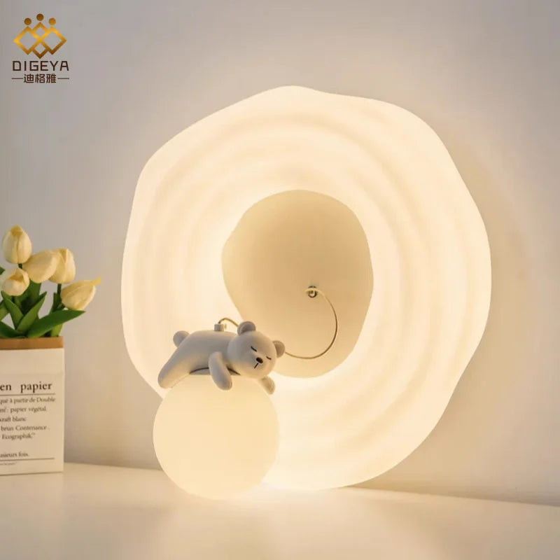 Amélie White Bear Cloud LED Ceiling Light Kids Room Dimmable