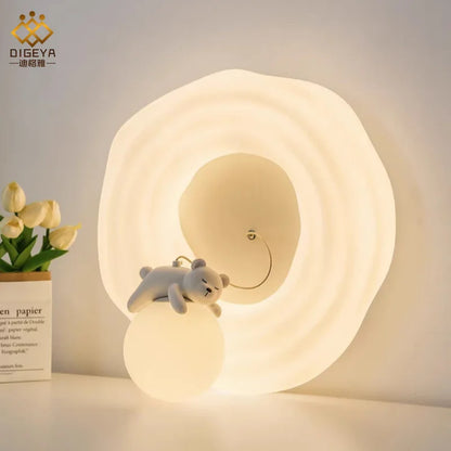 Amélie White Bear Cloud LED Ceiling Light Kids Room Dimmable