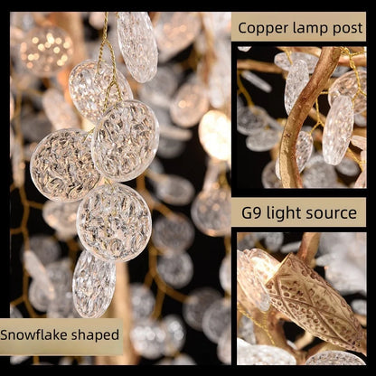 Aurélien Crystal Tree Branch Gold LED Floor Lamp