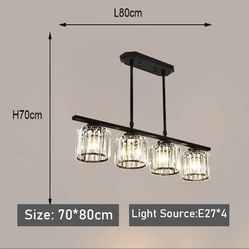 Colette Nordic Crystal Three-Head Chandelier