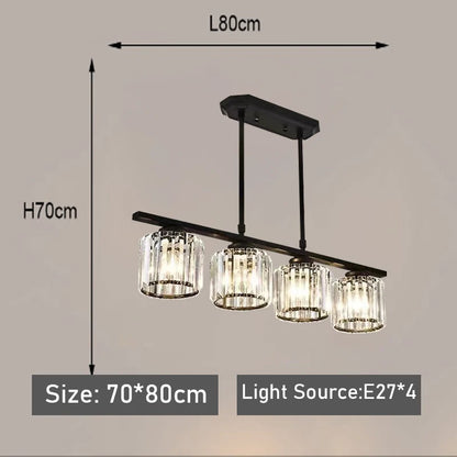 Colette Nordic Crystal Three-Head Chandelier