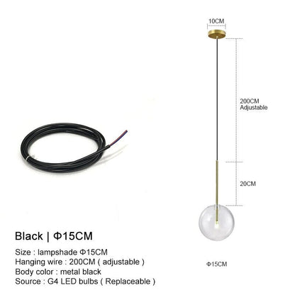 Elodie Scandinavian Glass Ball Pendant