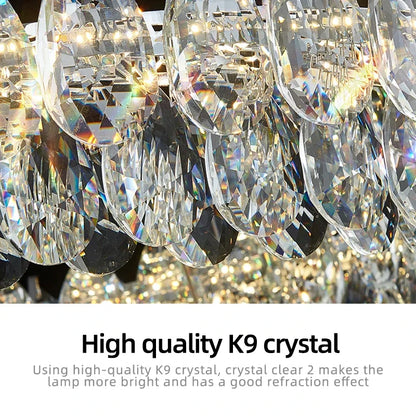 Geneviève Crystal Halo LED Pendant Chandelier